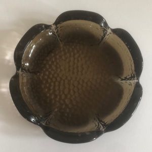 Vintage ashtray smoked glass